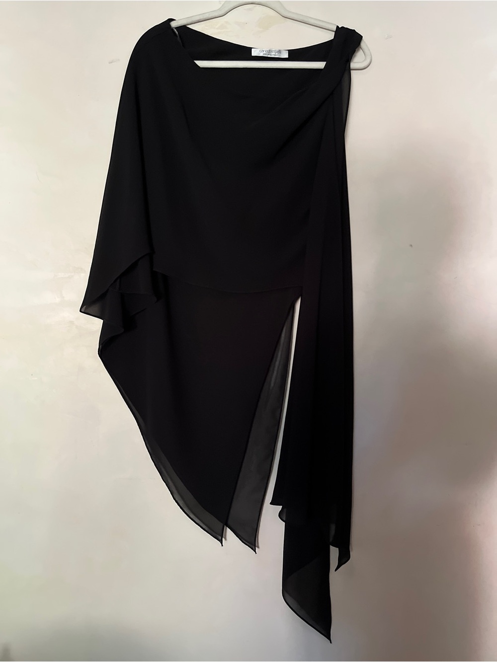 Carla Zampatti Black Chiffon Evening Top